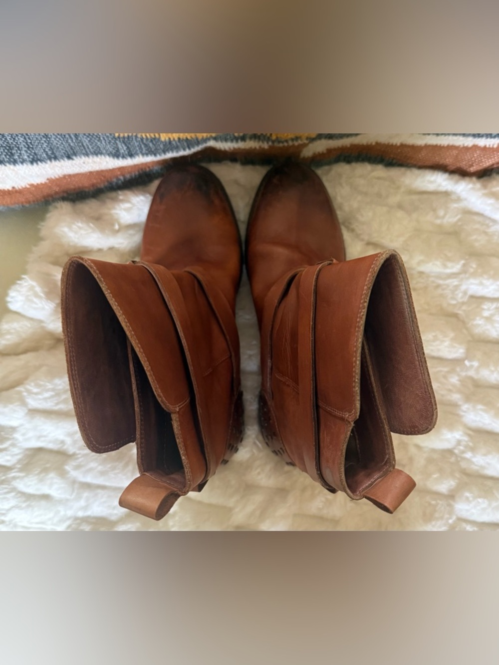 Vintage Foundry Co Sherry Ankle Boots Brown Leather Buckle Women’s 7 Moto Boho - Picture 6 of 10